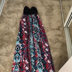 Strapless maxi dress